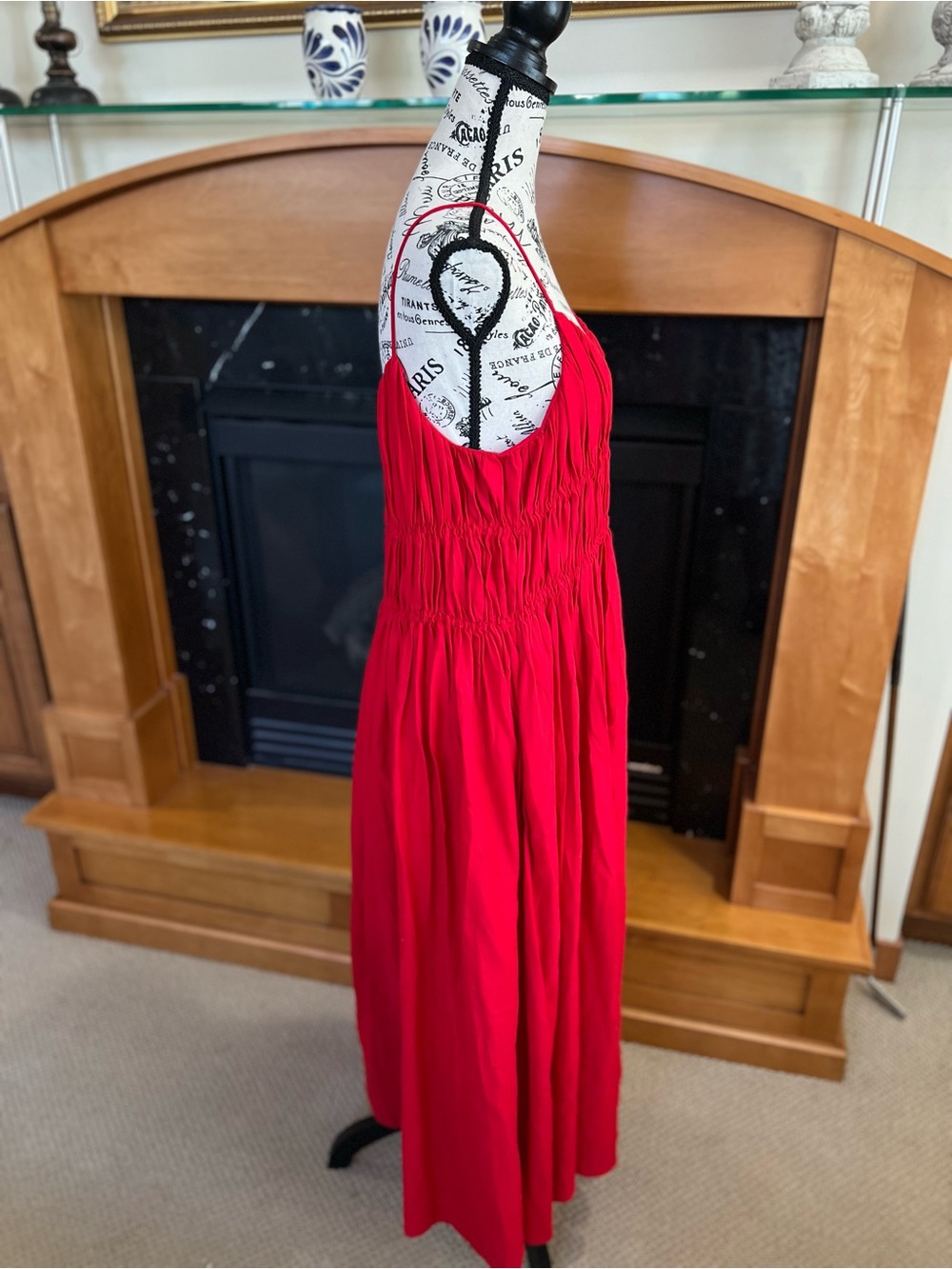 Madewell Red Spaghetti Strap Maxi Dress - Picture 2 of 8